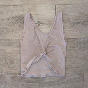 Light pink/blush cross over free people crop top size XS/S
